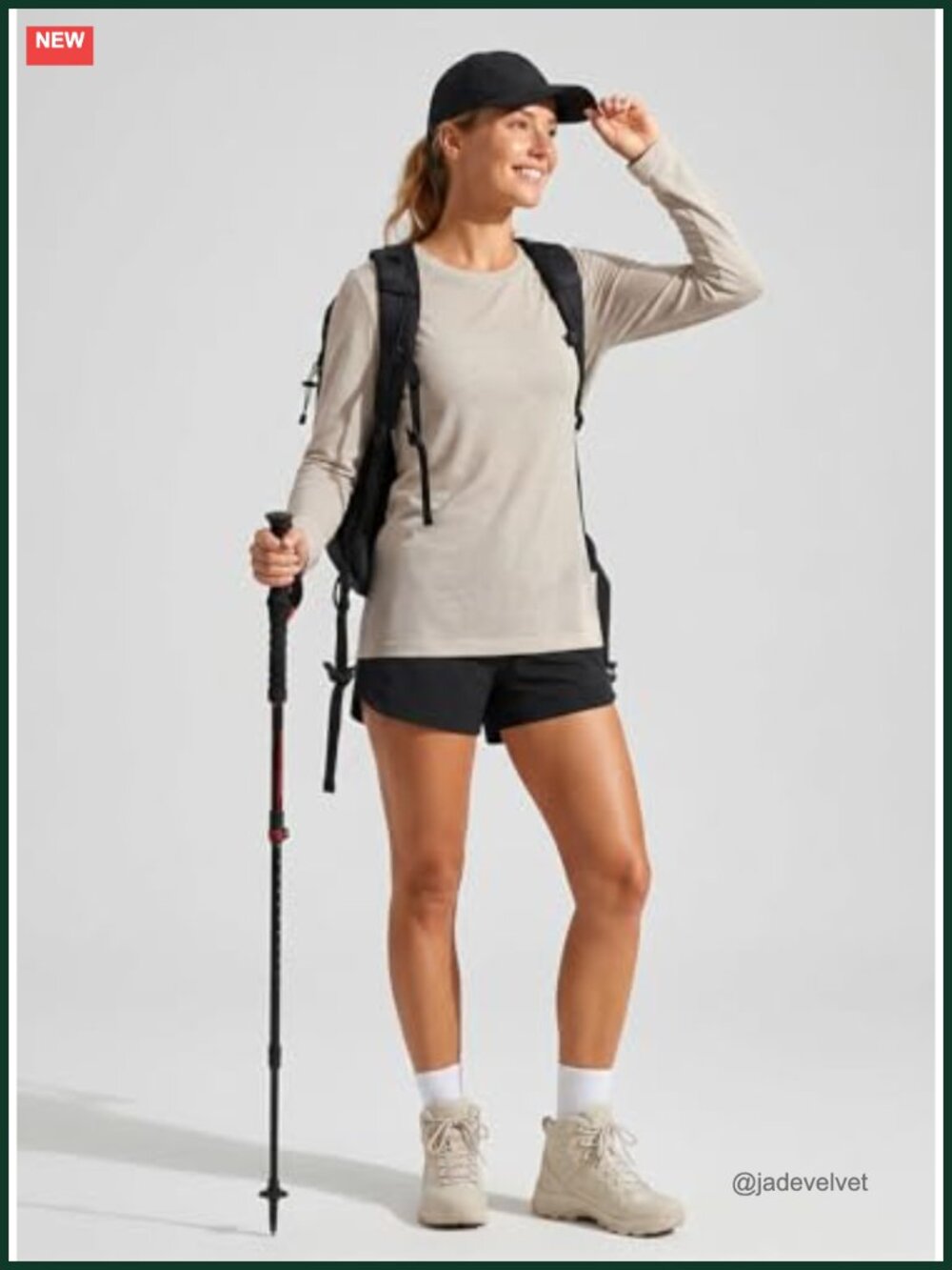 Merino Wool Lyocell Blend Long Sleeve Sun Protection Tee - Picture 4 of 6